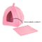 Pet Adobe Cat Pet Bed, Igloo Soft Indoor Enclosed Covered Tent House for Cats, Kittens, and Small Pets (Pink) 205100MYP - alternate 3
